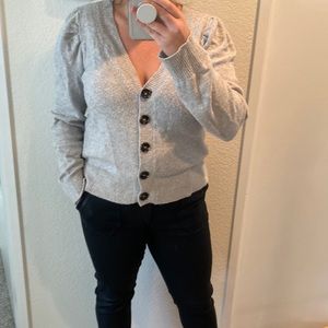 Grey button up cardigan